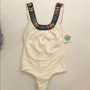 Brand new Mara Hoffman cream one-piece